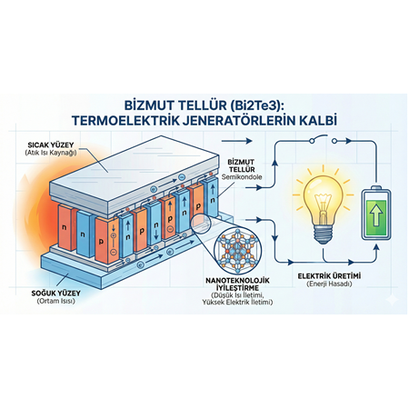 Termoelektrik Jeneratörler İçin Bizmut Tellür (Bi2Te3)