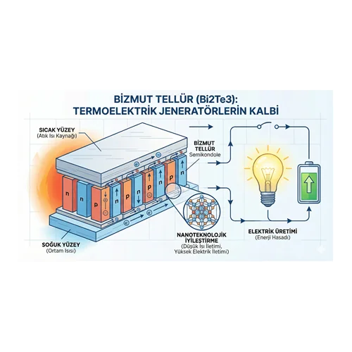 Termoelektrik Jeneratörler İçin Bizmut Tellür (Bi2Te3)