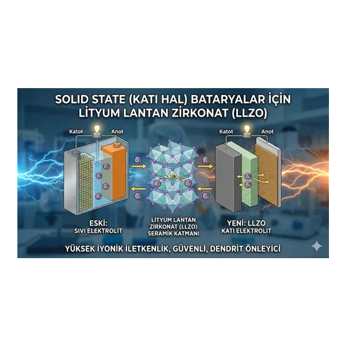 Solid State (Katı Hal) Bataryalar İçin Lityum Lantan Zirkonat