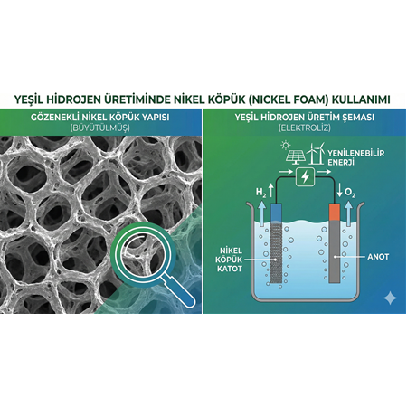 Yeşil Hidrojen Üretiminde Nikel Köpük (Nickel Foam) Kullanımı
