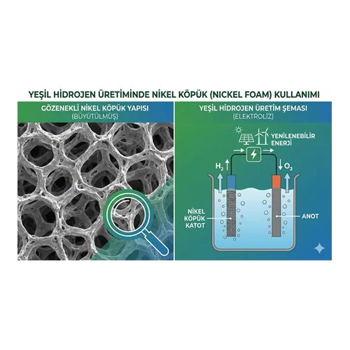 Yeşil Hidrojen Üretiminde Nikel Köpük (Nickel Foam) Kullanımı