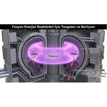 Füzyon Enerjisi Reaktörleri İçin Tungsten ve Berilyum