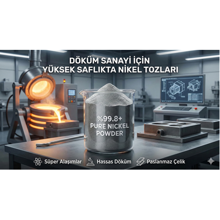Döküm Sanayi İçin Yüksek Saflıkta Nikel Tozları