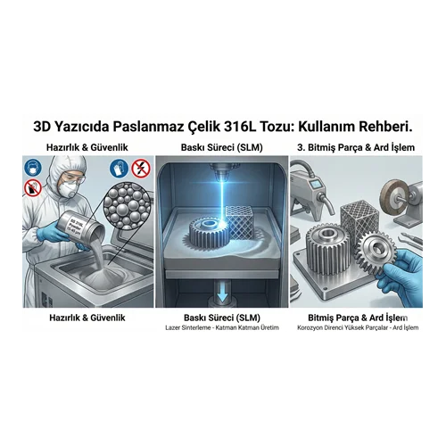 3D Yazıcıda Paslanmaz Çelik 316L Tozu Kullanım Rehberi