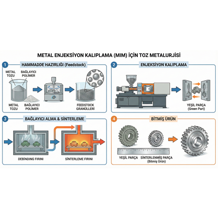 Metal Enjeksiyon Kalıplama (MIM) İçin Toz Metalurjisi