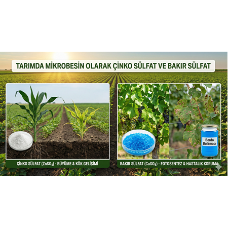 Tarımda Mikrobesin Olarak Çinko Sülfat ve Bakır Sülfat