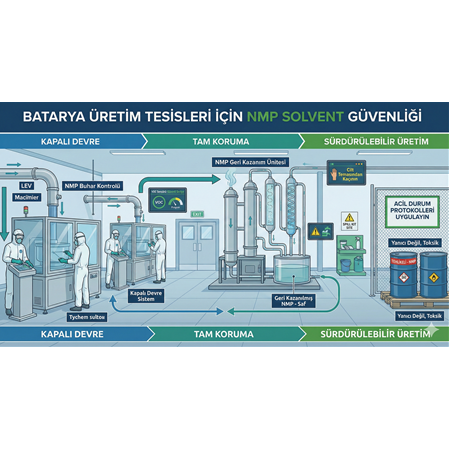 Batarya Üretim Tesisleri İçin NMP Solvent Güvenliği
