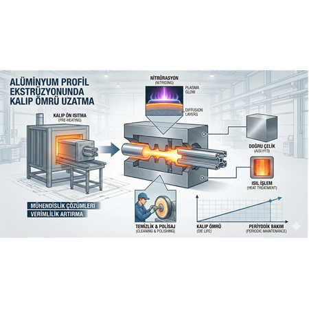 Alüminyum Profil Ekstrüzyonunda Kalıp Ömrü Uzatma