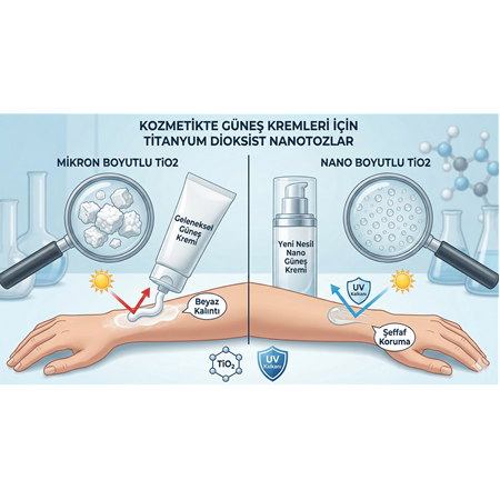 Kozmetikte Güneş Kremleri İçin Titanyum Dioksit Nanotozlar