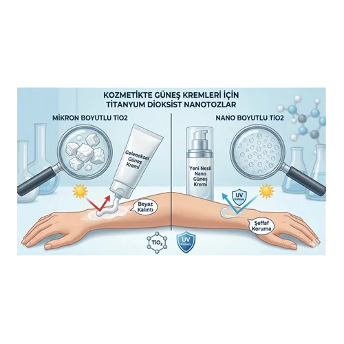 Kozmetikte Güneş Kremleri İçin Titanyum Dioksit Nanotozlar