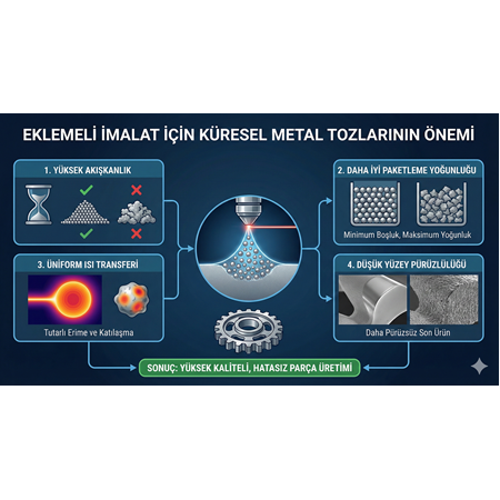 Eklemeli İmalat İçin Küresel (Spherical) Metal Tozlarının Önemi
