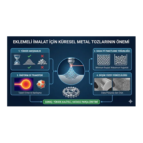 Eklemeli İmalat İçin Küresel (Spherical) Metal Tozlarının Önemi