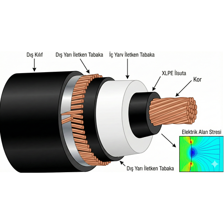 Yüksek Voltaj Kablolarında Yarı İletken Katmanlar