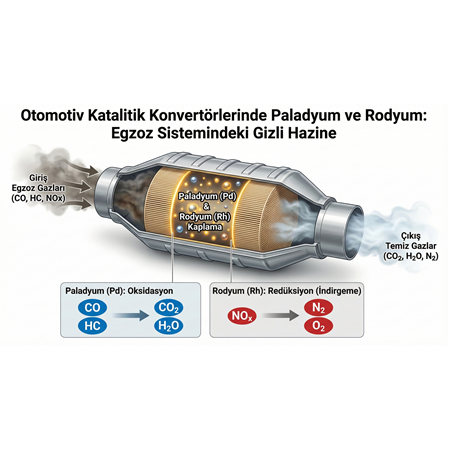 Otomotiv Katalitik Konvertörlerinde Paladyum ve Rodyum