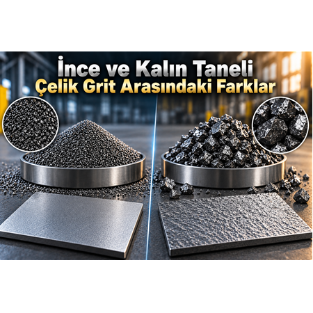 İnce ve Kalın Taneli Çelik Grit Arasındaki Farklar