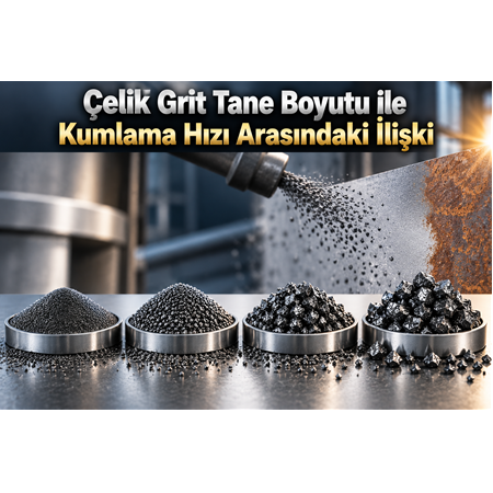 Çelik Grit Tane Boyutu ile Kumlama Hızı Arasındaki İlişki