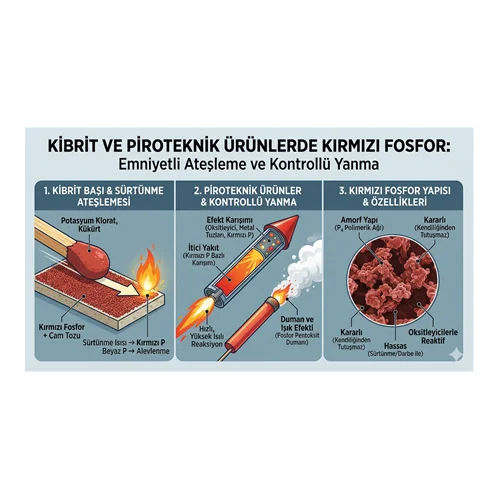 Kibrit ve Piroteknik Ürünlerde Kırmızı Fosfor