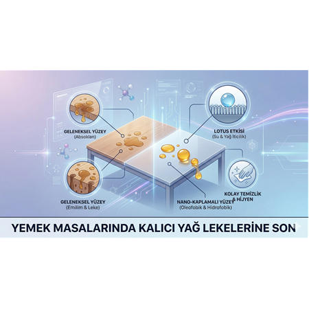 Yemek Masalarında Kalıcı Yağ Lekelerine Son