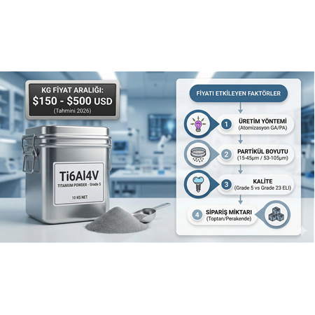 Titanyum Tozu (Ti6Al4V) Kg Fiyatı Ne Kadar?