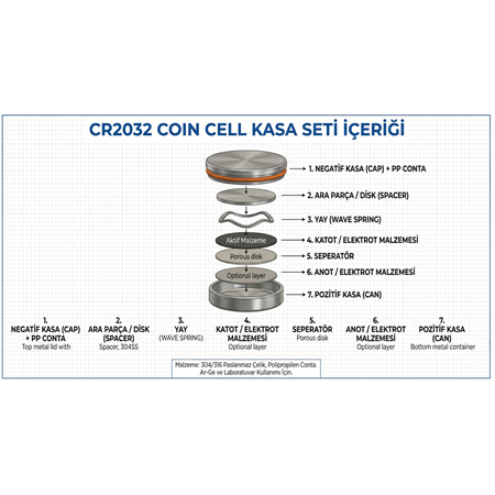 CR2032 Coin Cell Kasa Seti İçeriği Nedir?