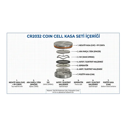 CR2032 Coin Cell Kasa Seti İçeriği Nedir?