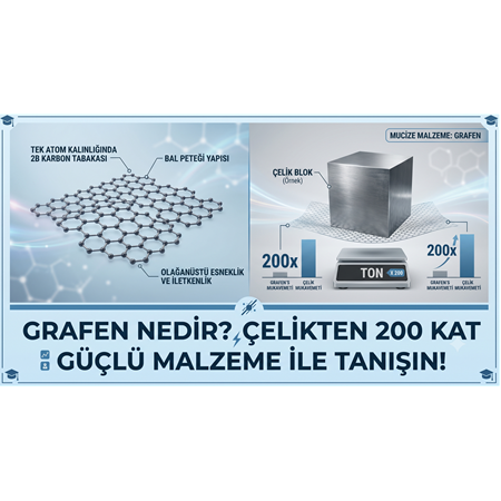 Grafen Nedir? Çelikten 200 Kat Güçlü Malzeme ile Tanışın!
