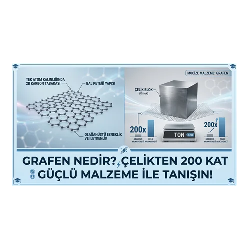 Grafen Nedir? Çelikten 200 Kat Güçlü Malzeme ile Tanışın!
