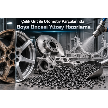 Çelik Grit ile Otomotiv Parçalarında Boya Öncesi Yüzey Hazırlama
