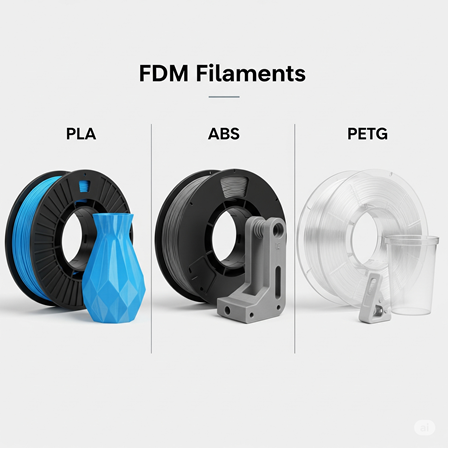 FDM Yazıcılar İçin Kapsamlı Filament Rehberi: PLA, ABS, PETG