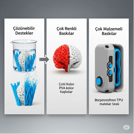 Çift Ekstruderli (Dual Extruder) Yazıcıların Avantajları Nelerdir?