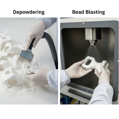SLS Baskı Sonrası İşlemler: Toz Temizleme (Depowdering) ve Kumlama