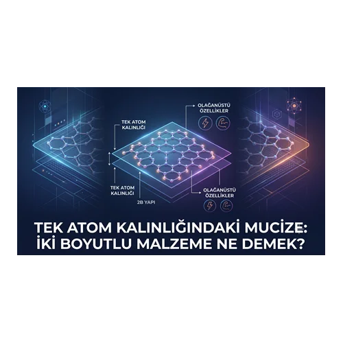 Tek Atom Kalınlığındaki Mucize: İki Boyutlu Malzeme Ne Demek?