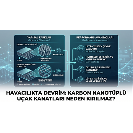 Havacılıkta Devrim: Karbon Nanotüplü Uçak Kanatları Neden Kırılmaz?