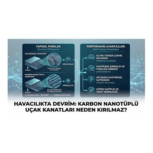 Havacılıkta Devrim: Karbon Nanotüplü Uçak Kanatları Neden Kırılmaz?