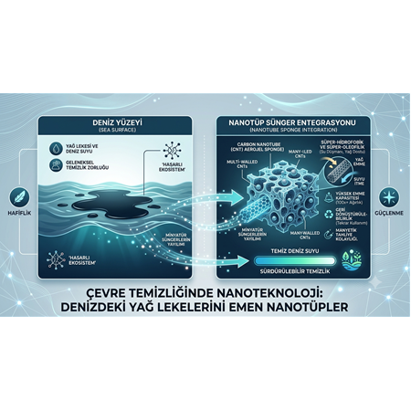 Çevre Temizliğinde Nanoteknoloji: Denizdeki Yağ Lekelerini Emen Nanotüpler