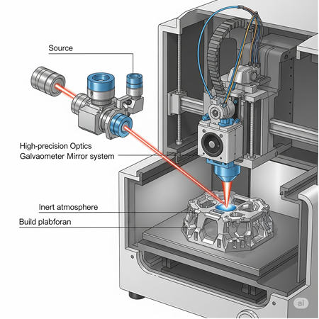 Metal 3D Yazıcının Anatomisi: Lazer, Optik, İnert Atmosfer