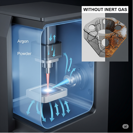 İnert Gaz (Argon/Azot) Kullanımının Metal Baskıdaki Önemi