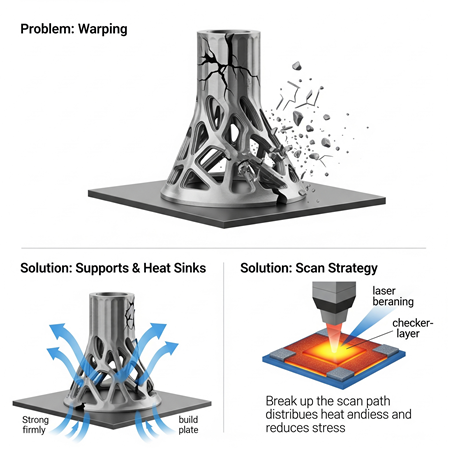 Metal Baskıda Termal Stres ve Çarpılma (Warping) Nasıl Önlenir?