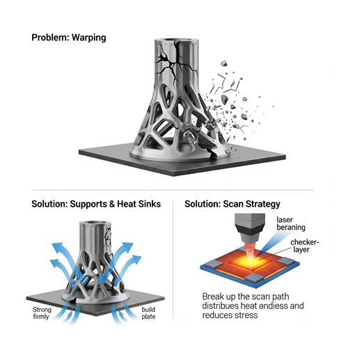 Metal Baskıda Termal Stres ve Çarpılma (Warping) Nasıl Önlenir?
