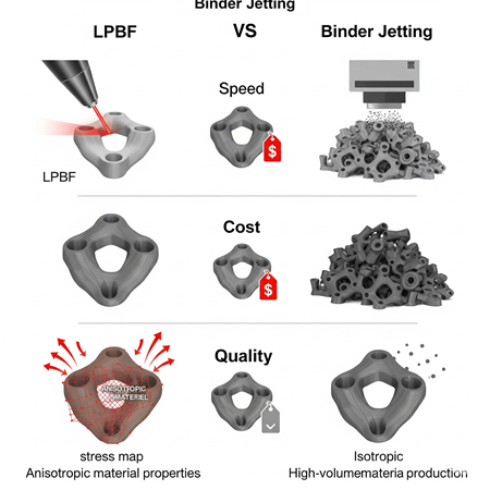 Binder Jetting vs. LPBF: Maliyet, Hız ve Kalite Karşılaştırması