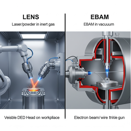 LENS ve EBAM gibi DED Yöntemleri Arasındaki Farklar