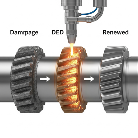 DED ile Parça Tamiri: Aşınmış Yüzeyler Nasıl Yenilenir?