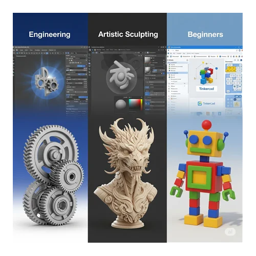 3D Baskı İçin Hangi CAD Yazılımını Kullanmalıyım? (SolidWorks, Fusion 360, etc.)