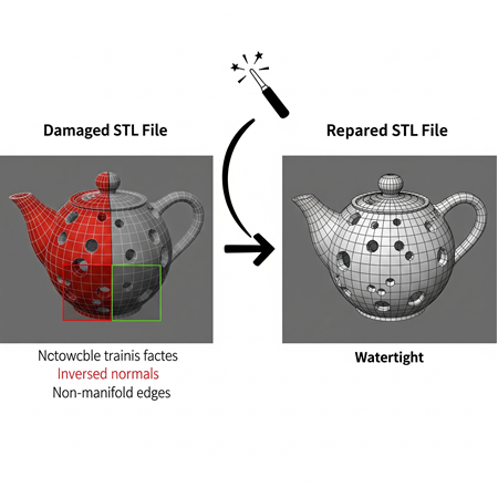 STL Dosyası Nedir? Yaygın Hatalar ve Onarma Yöntemleri