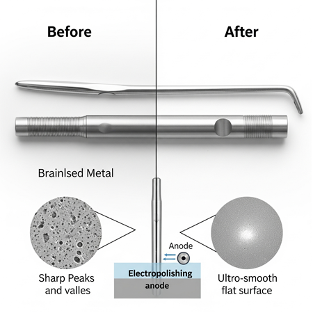 Elektro-kimyasal Parlatma (Electropolishing) ile Ayna Gibi Yüzeyler