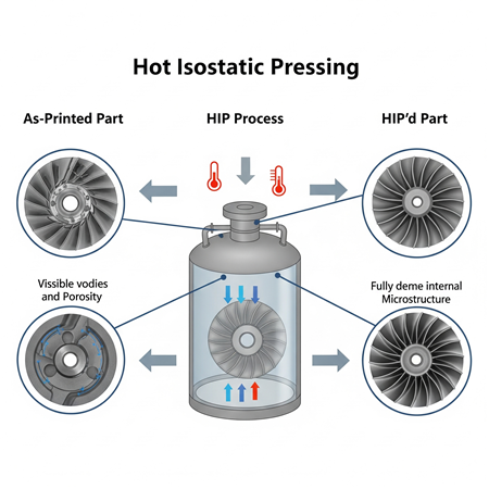 Sıcak İzostatik Presleme (HIP - Hot Isostatic Pressing) ve Metal Parça Yoğunluğunu Artırma