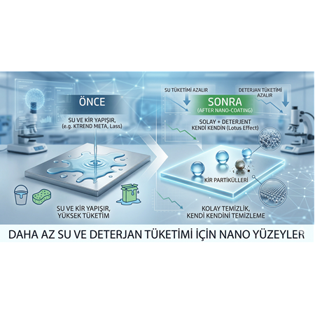 Daha Az Su ve Deterjan Tüketimi İçin Nano Yüzeyler