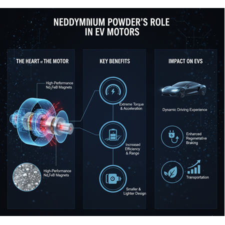Neodim Tozlarının Elektrikli Araç Motorlarındaki Rolü