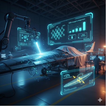 Nano Malzemelerle Geliştirilen Yeni Nesil Uçak Kanatları