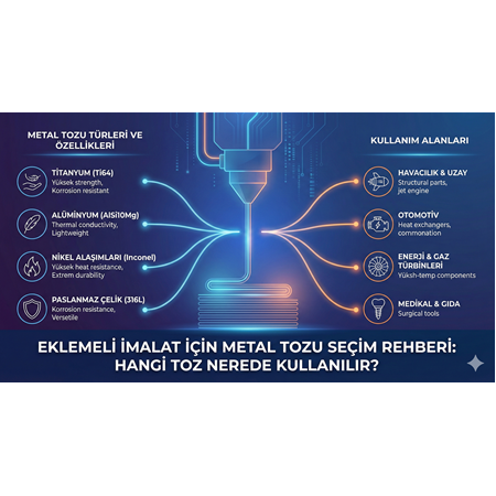 Eklemeli İmalat İçin Metal Tozu Seçim Rehberi: Hangi Toz Nerede Kullanılır?
